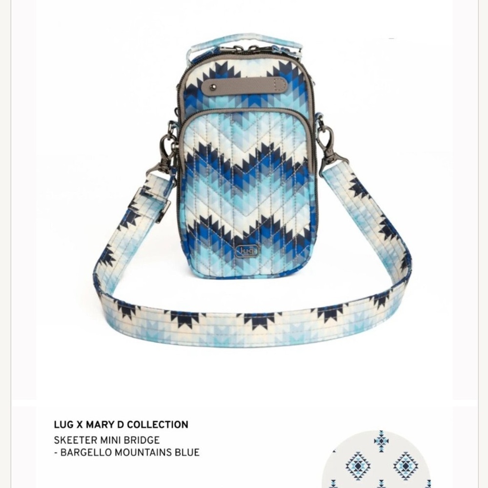 Lug Skeeter Blue Quilted Crossbody Bag - Picture 7 of 7